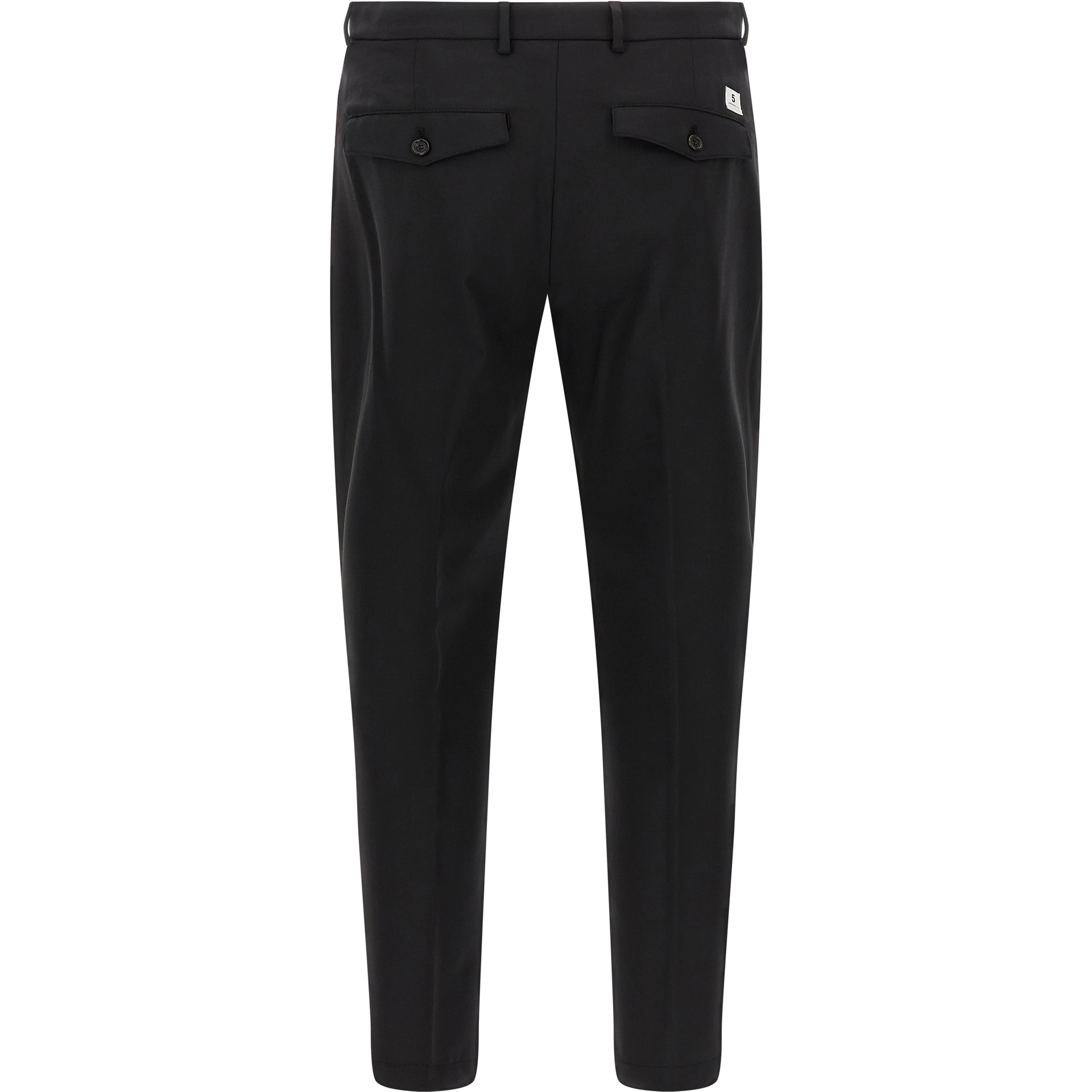 Black Virgin Wool Cropped Pants