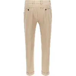 Beige Cotton Chino Pants