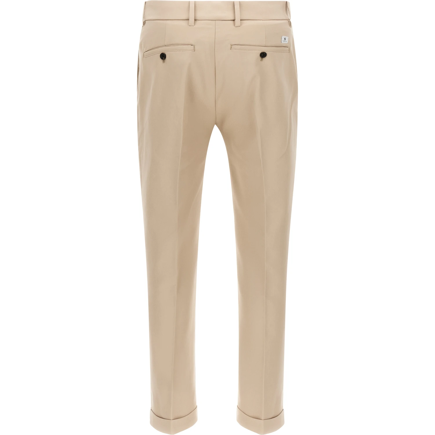 Beige Cotton Chino Pants
