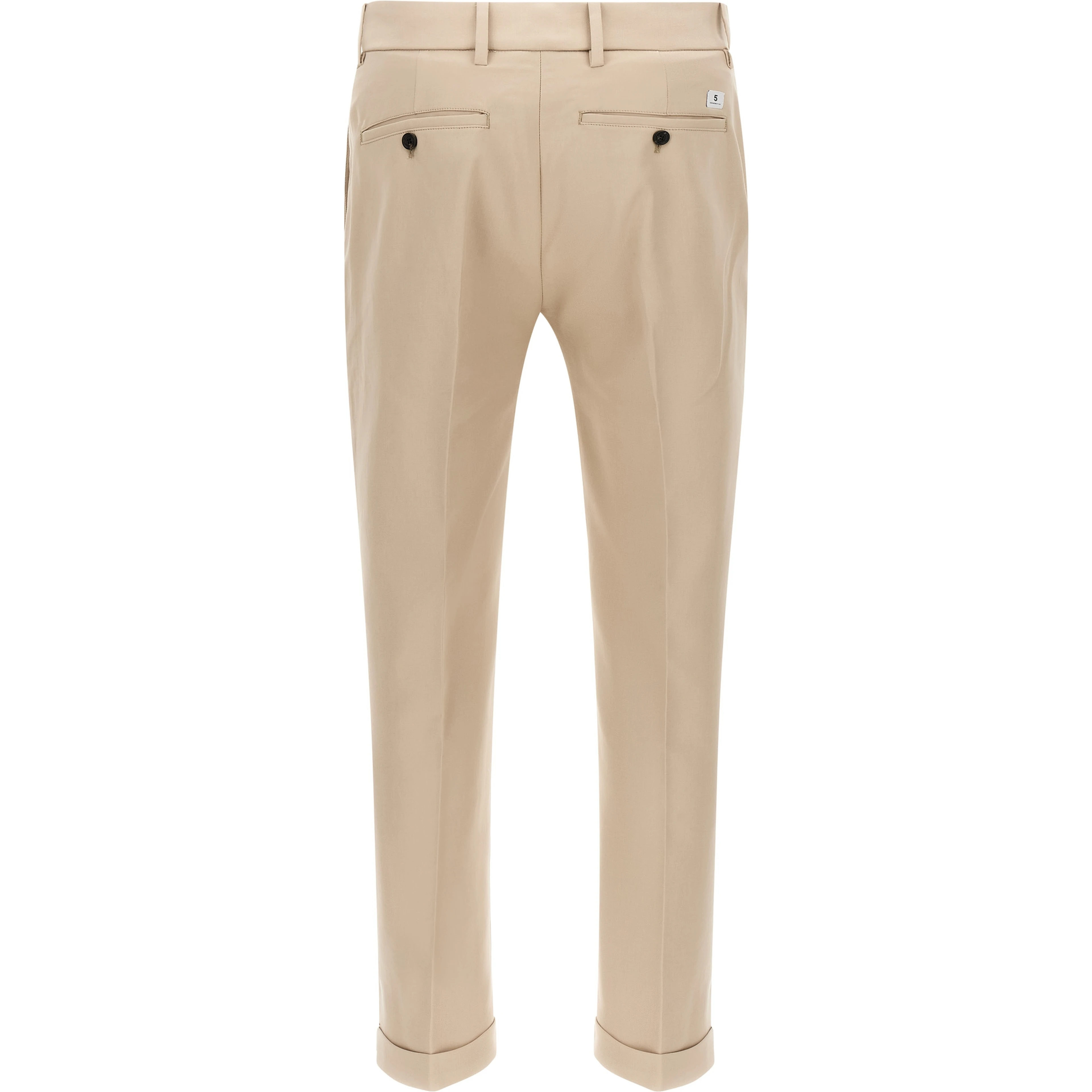 Beige Cotton Chino Pants