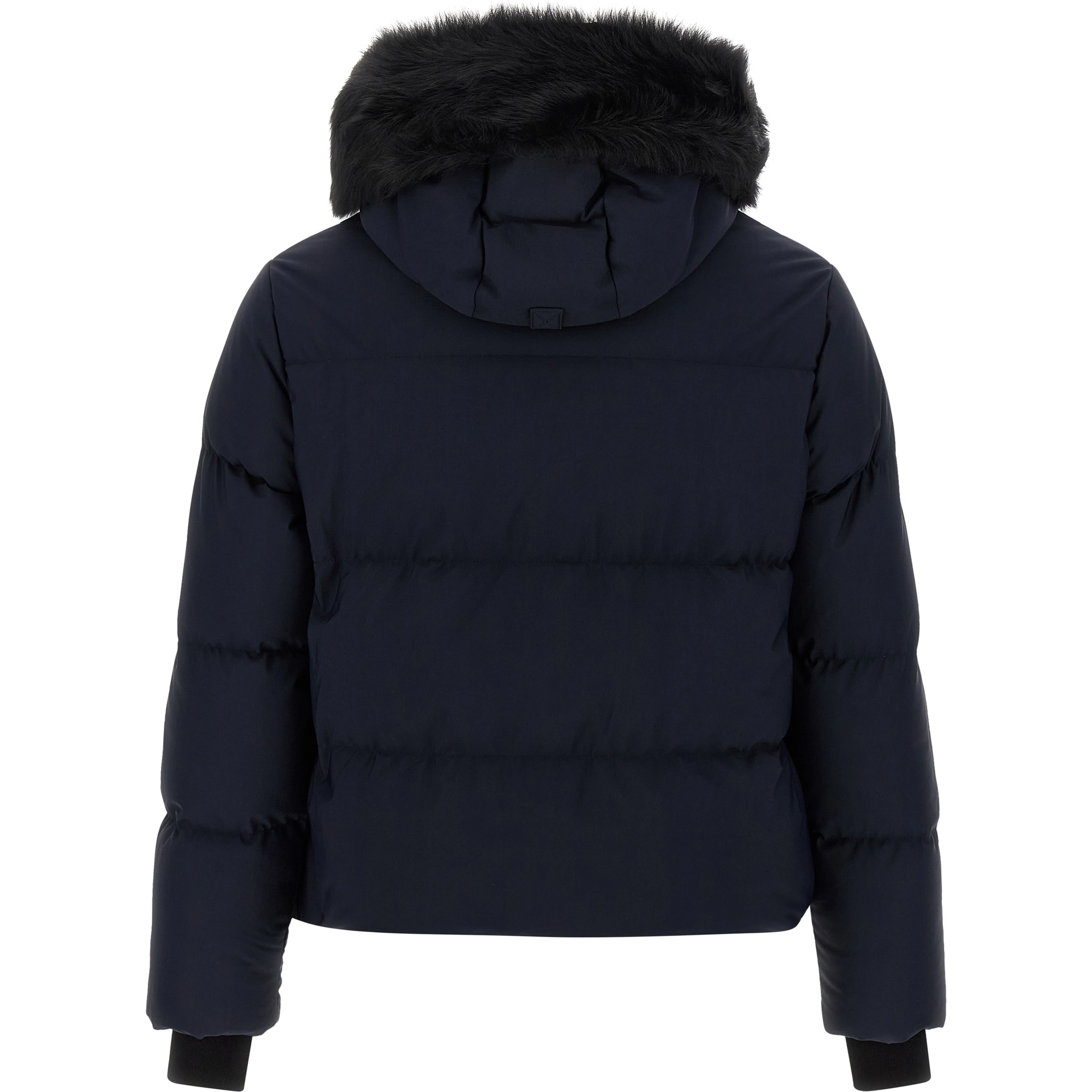 Blue Nylon Full-Length Jacket