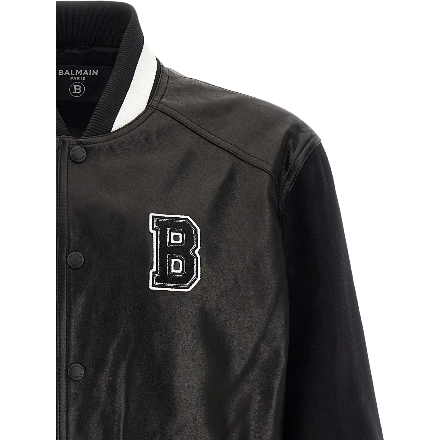 Bicolor Lamb Leather Leather Jacket