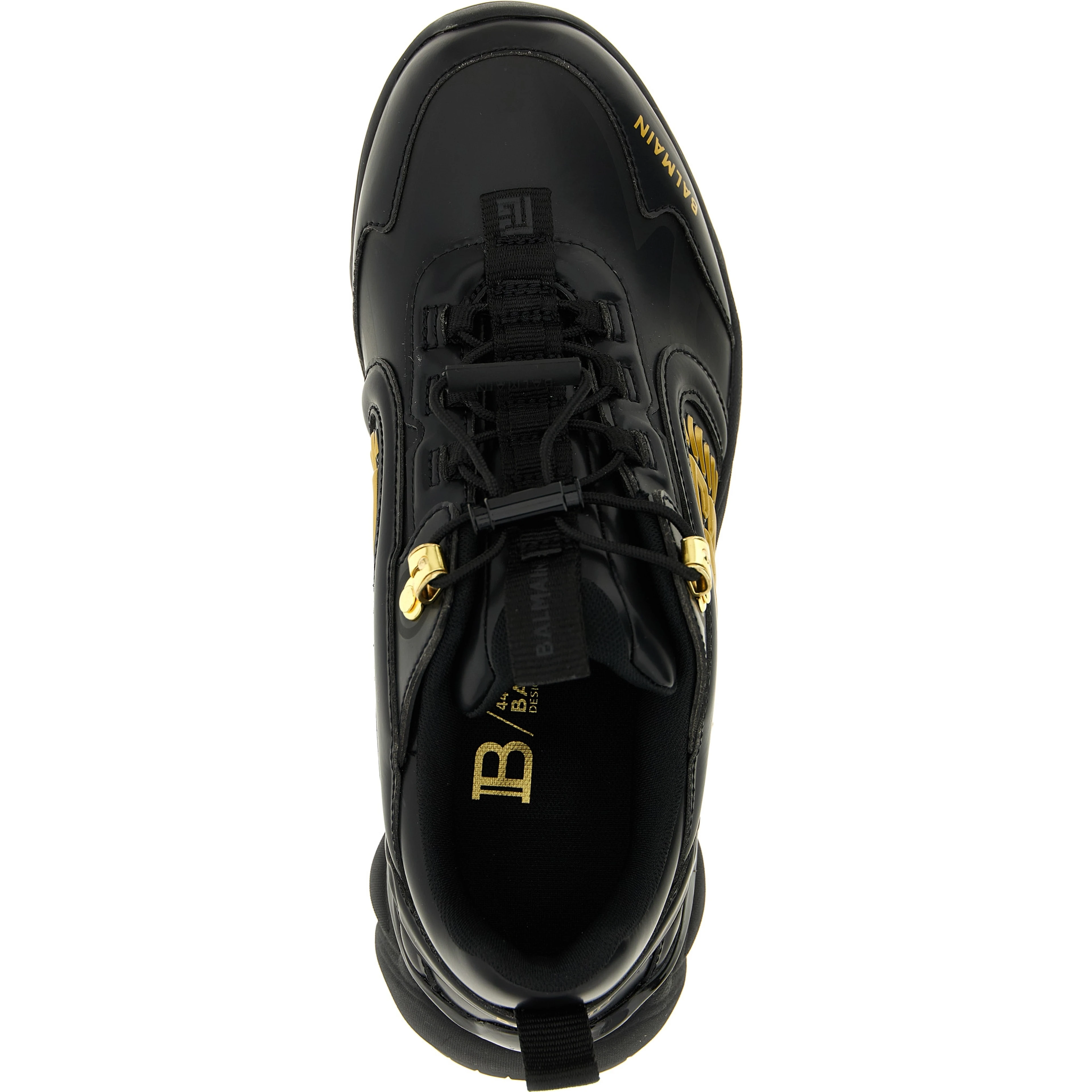 Black Nylon Athletic Sneakers