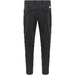 Gray Virgin Wool Cropped Pants