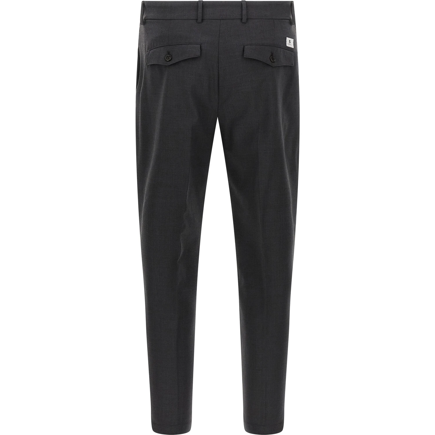Gray Virgin Wool Cropped Pants