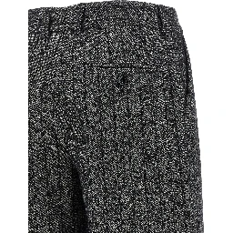 Bicolor Virgin Wool Casual Pants