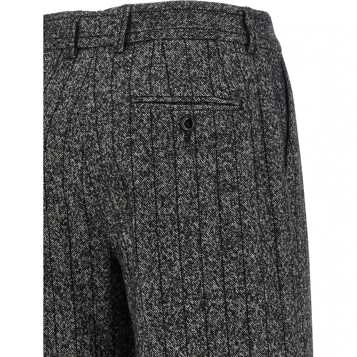 Bicolor Virgin Wool Casual Pants