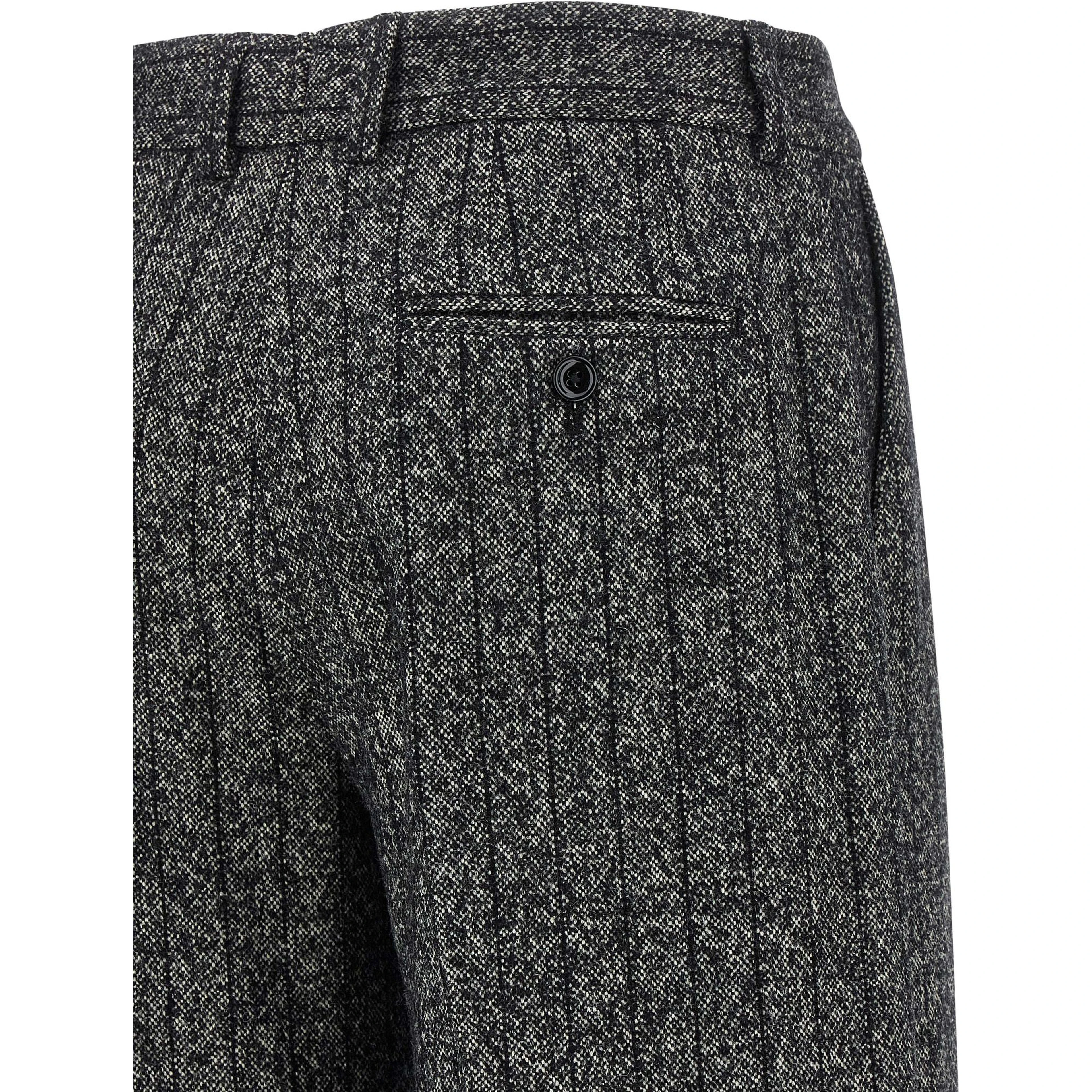 Bicolor Virgin Wool Casual Pants