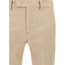 Beige Cotton Chino Pants