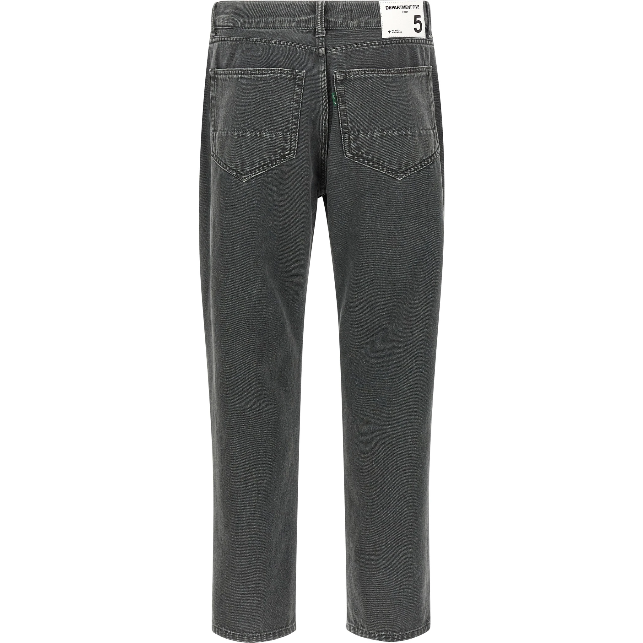 Gray Cotton Cropped Jeans