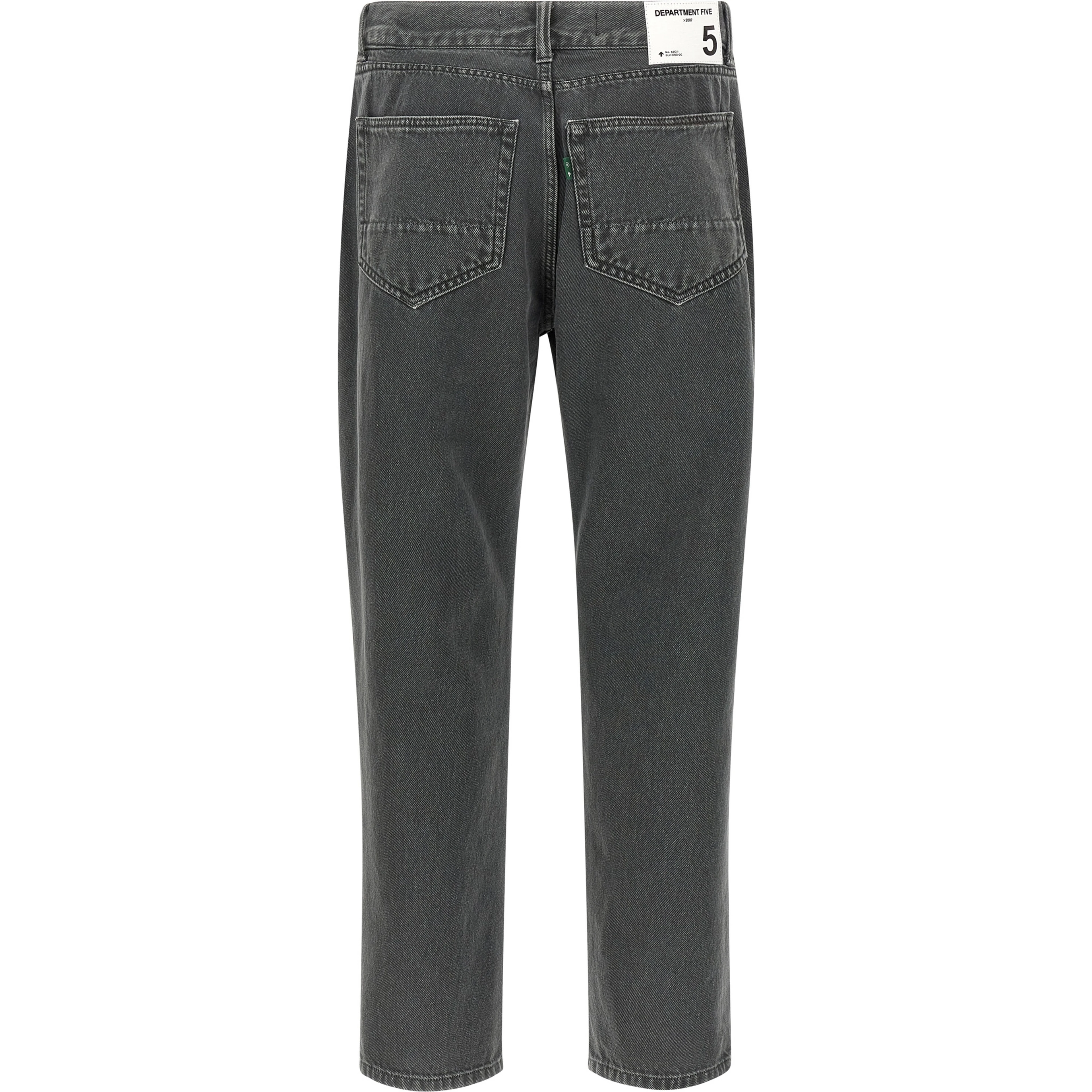 Gray Cotton Cropped Jeans