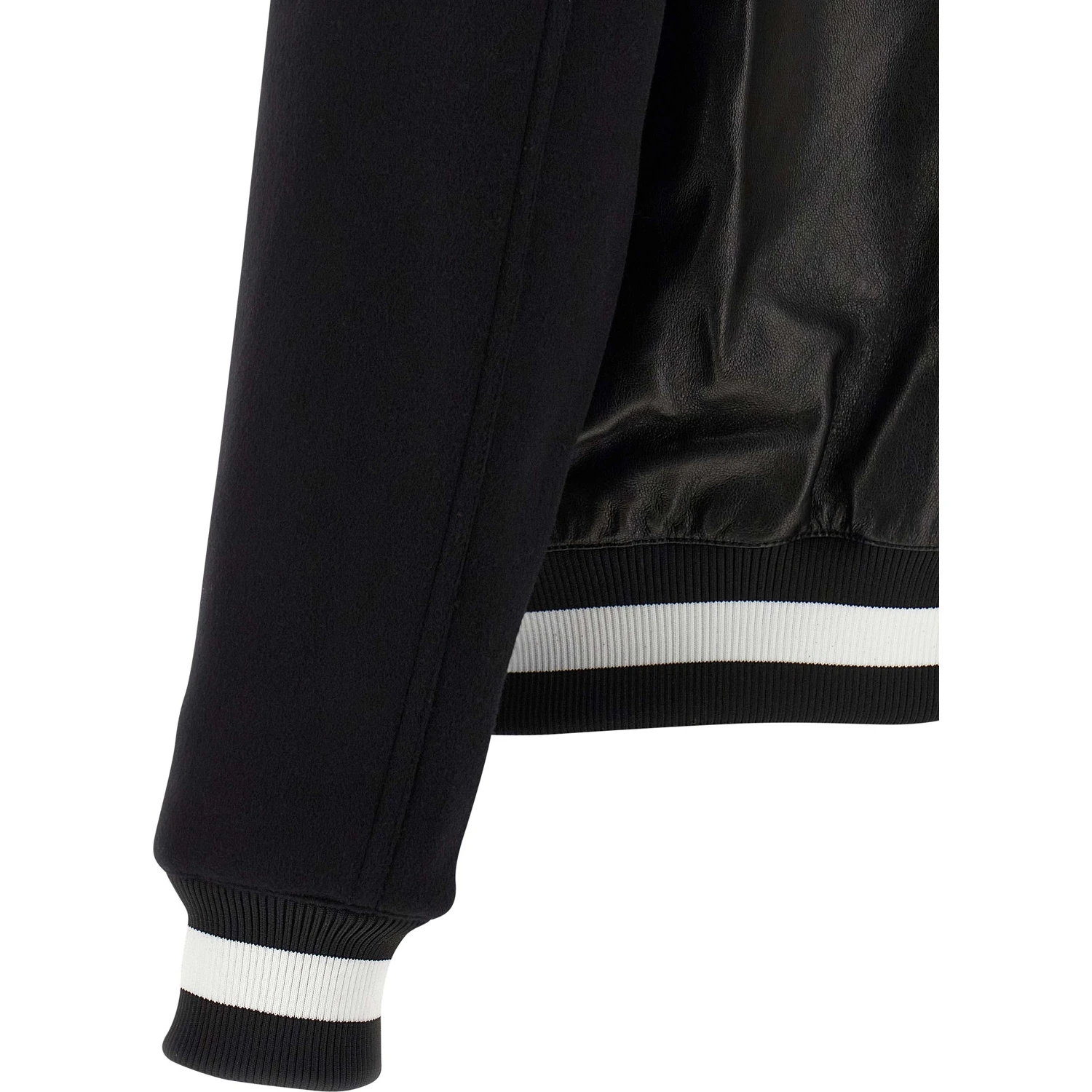 Bicolor Lamb Leather Leather Jacket