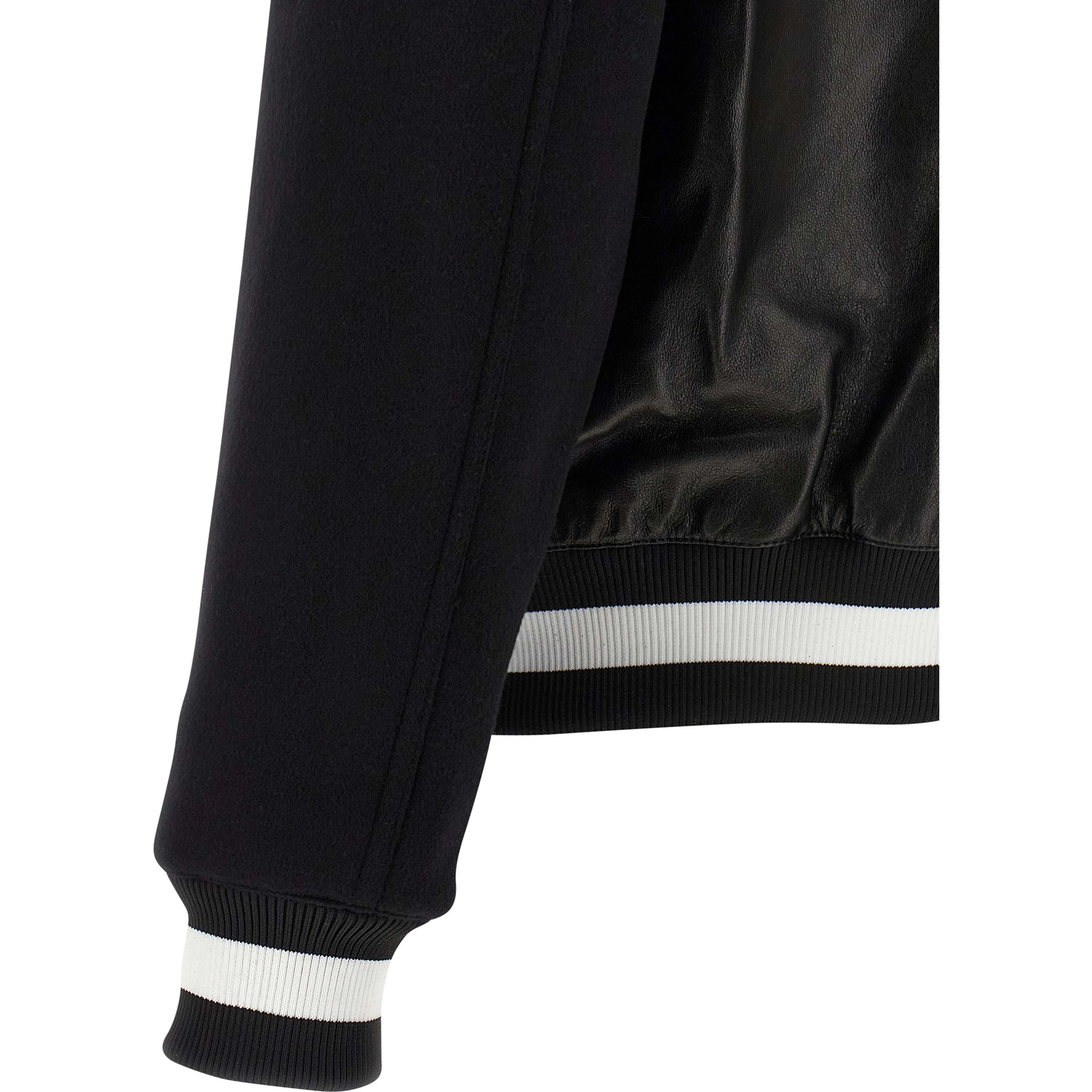 Bicolor Lamb Leather Leather Jacket