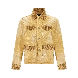 Beige Cotton Denim Jacket