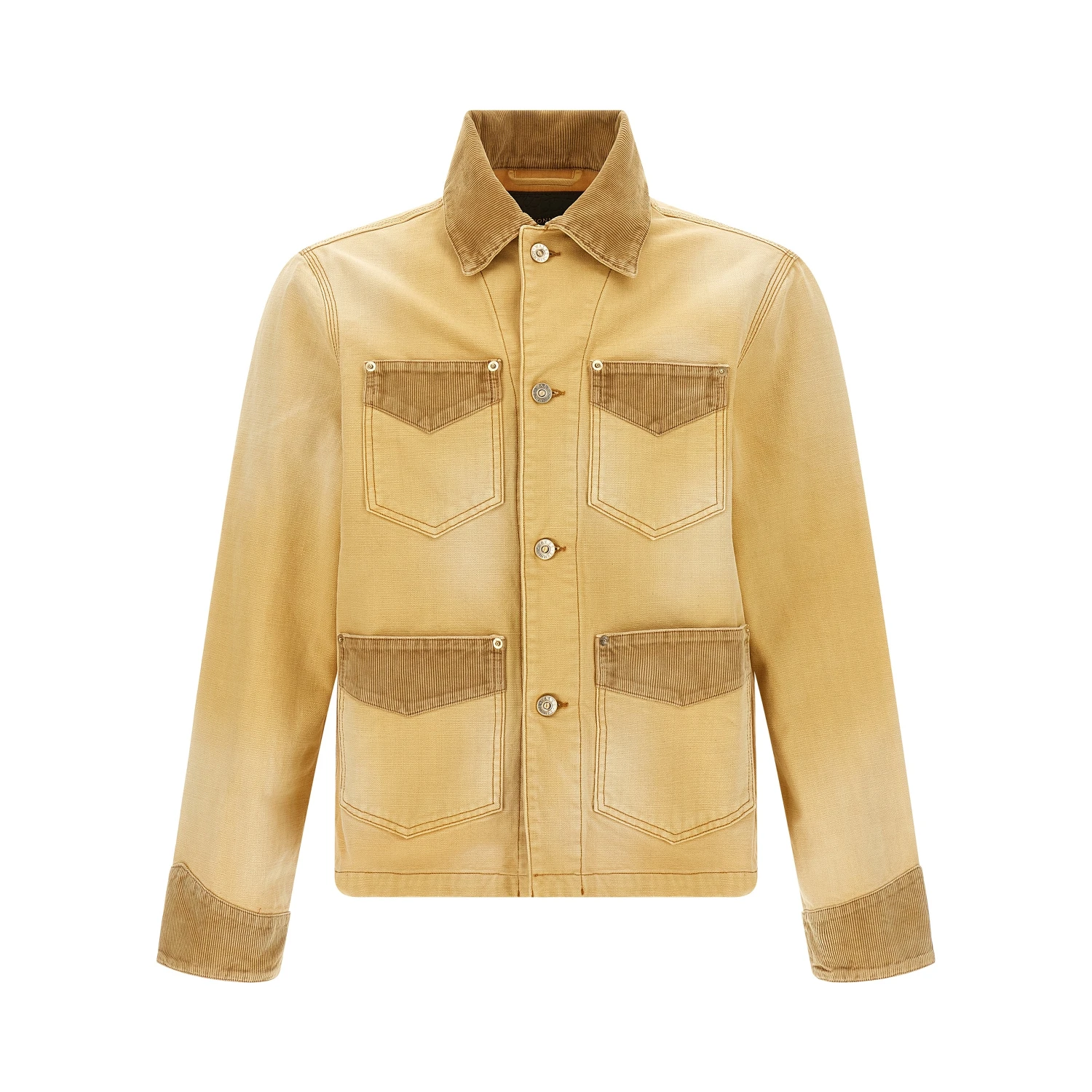 Beige Cotton Denim Jacket