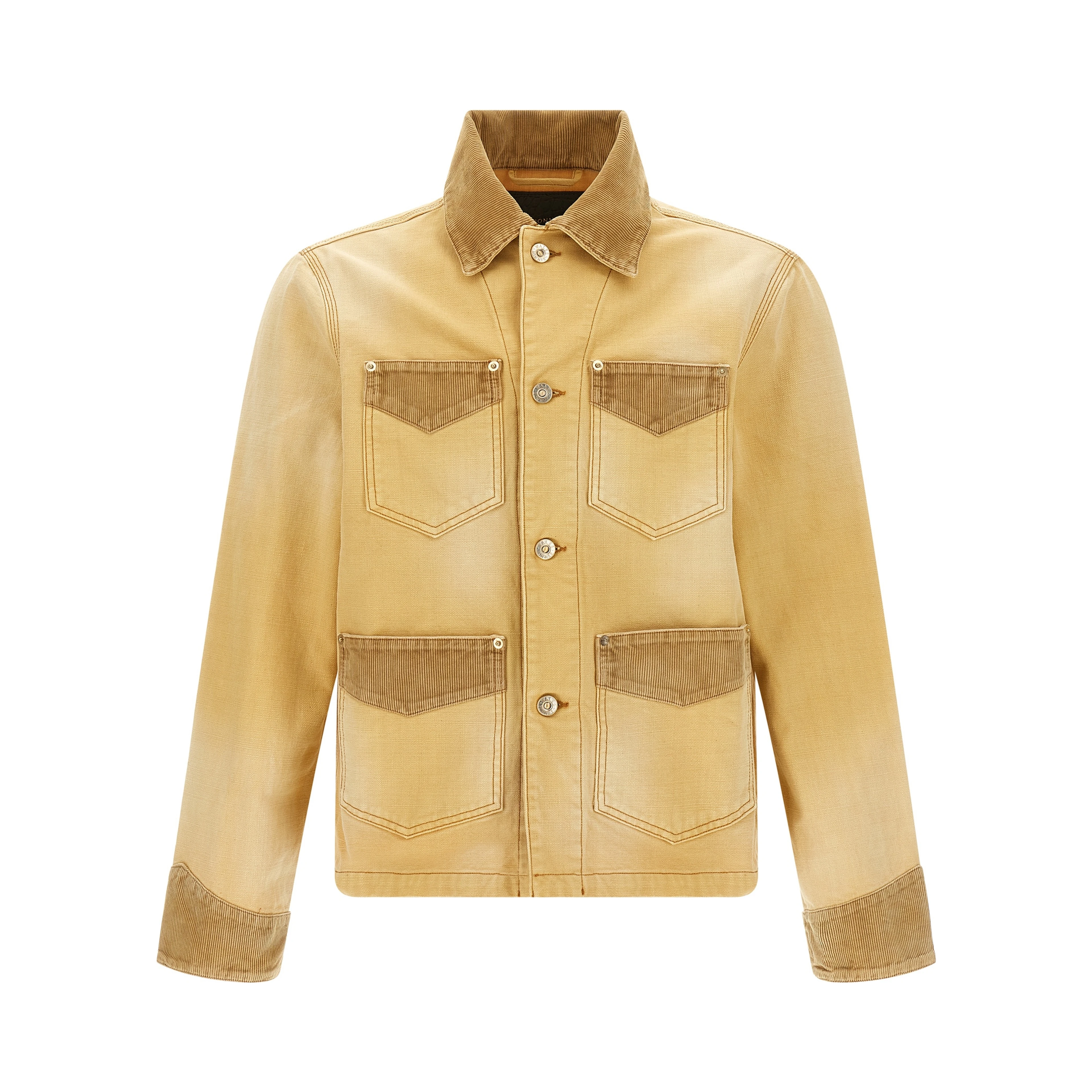 Beige Cotton Denim Jacket