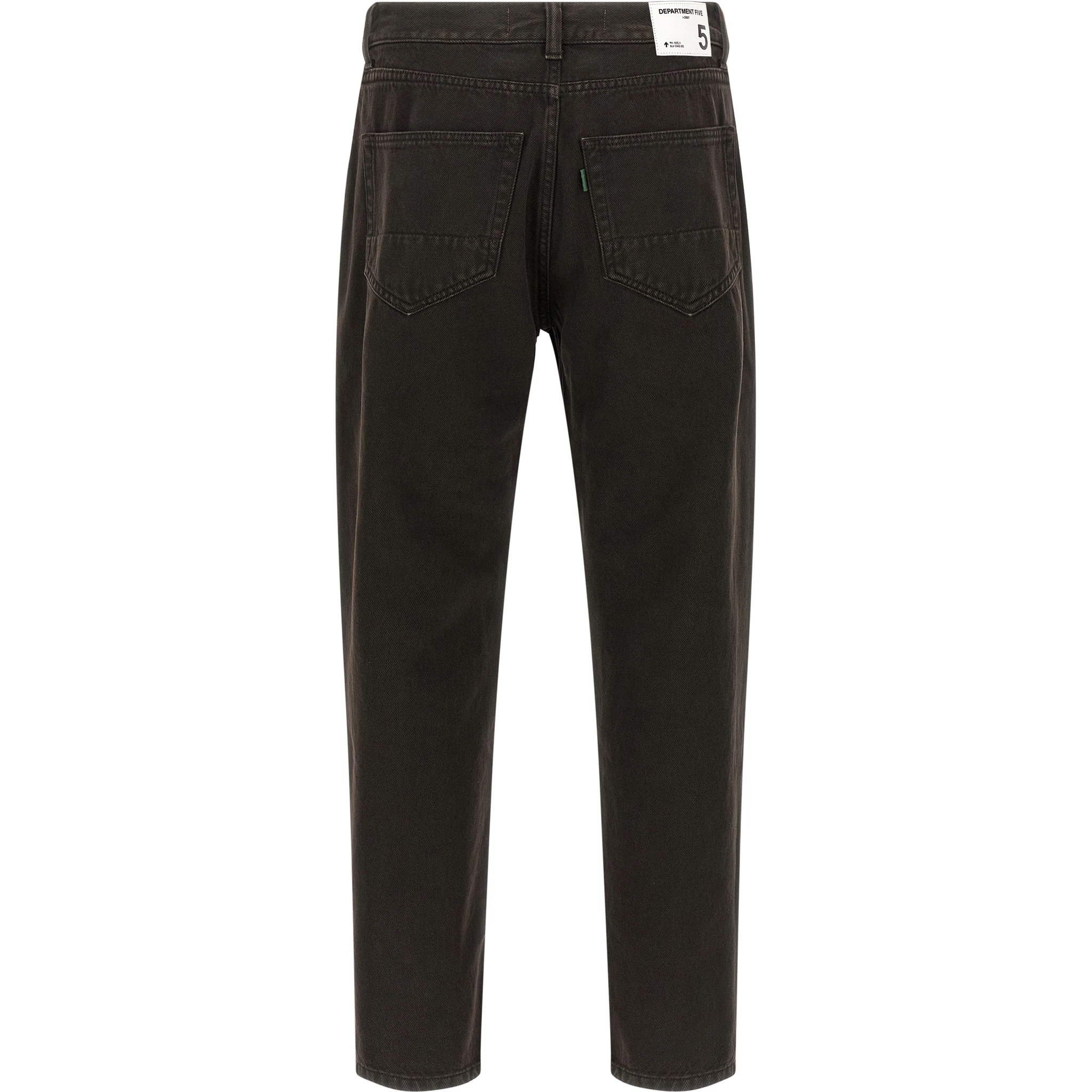 Black Cotton Tapered Jeans