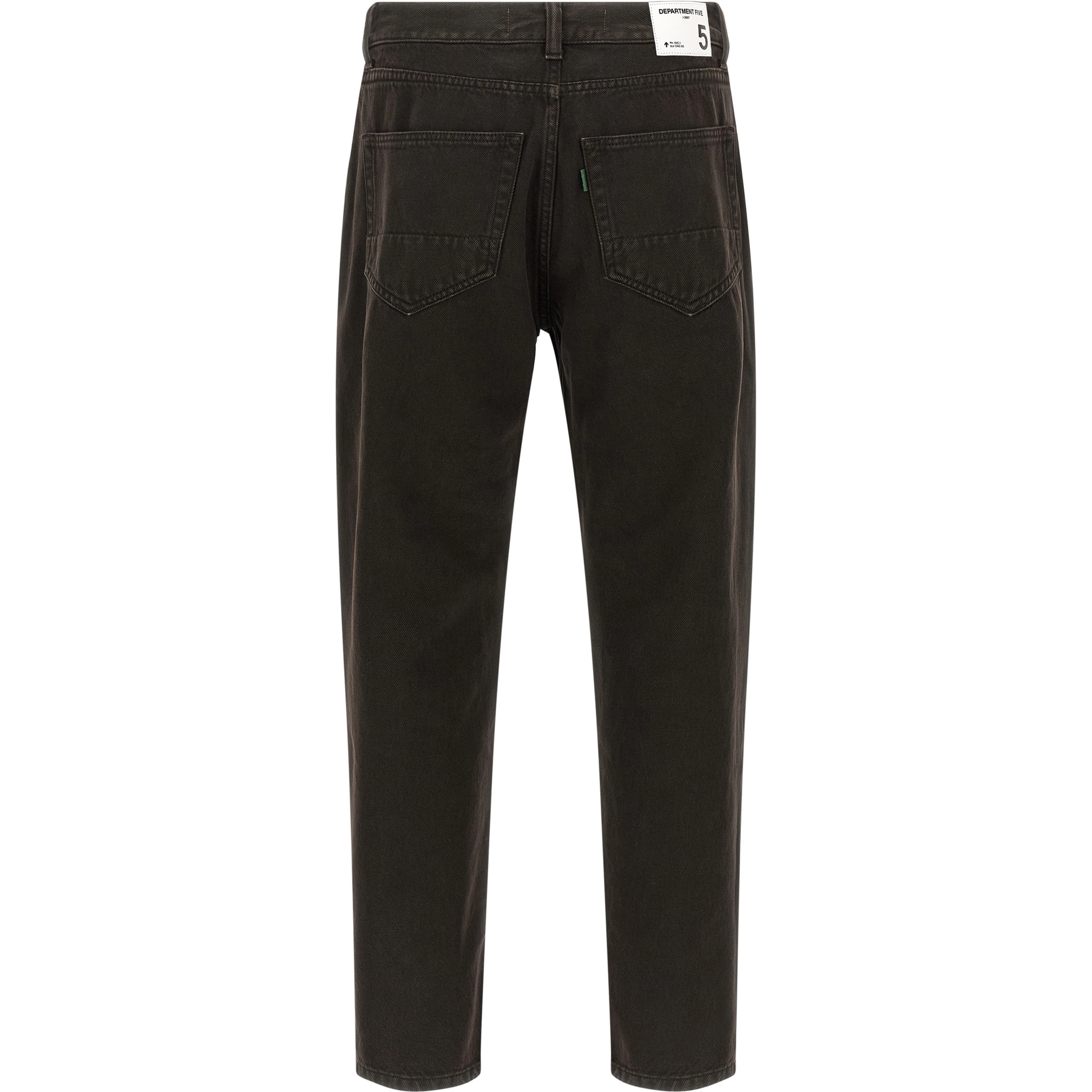 Black Cotton Tapered Jeans