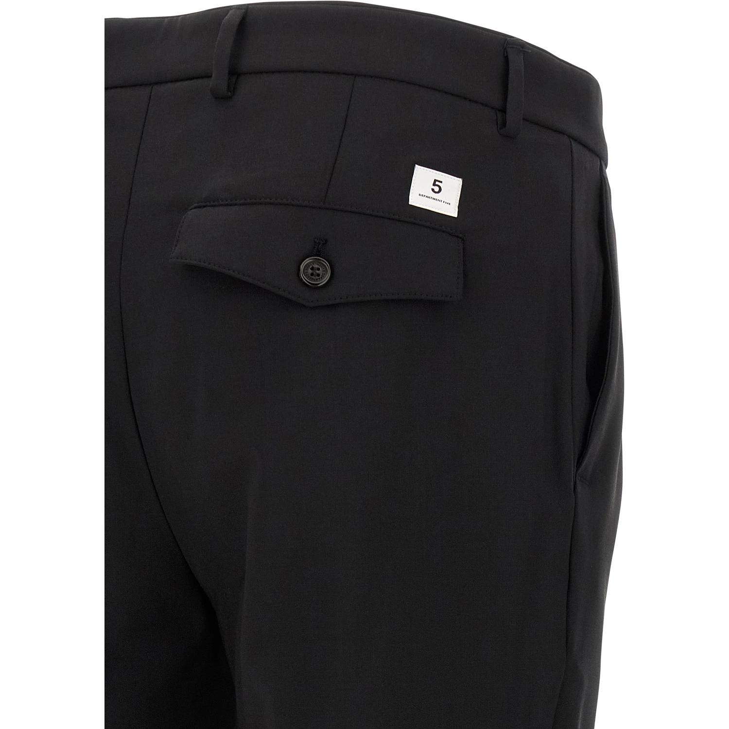 Black Virgin Wool Cropped Pants