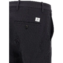 Blue Cotton Chino Pants