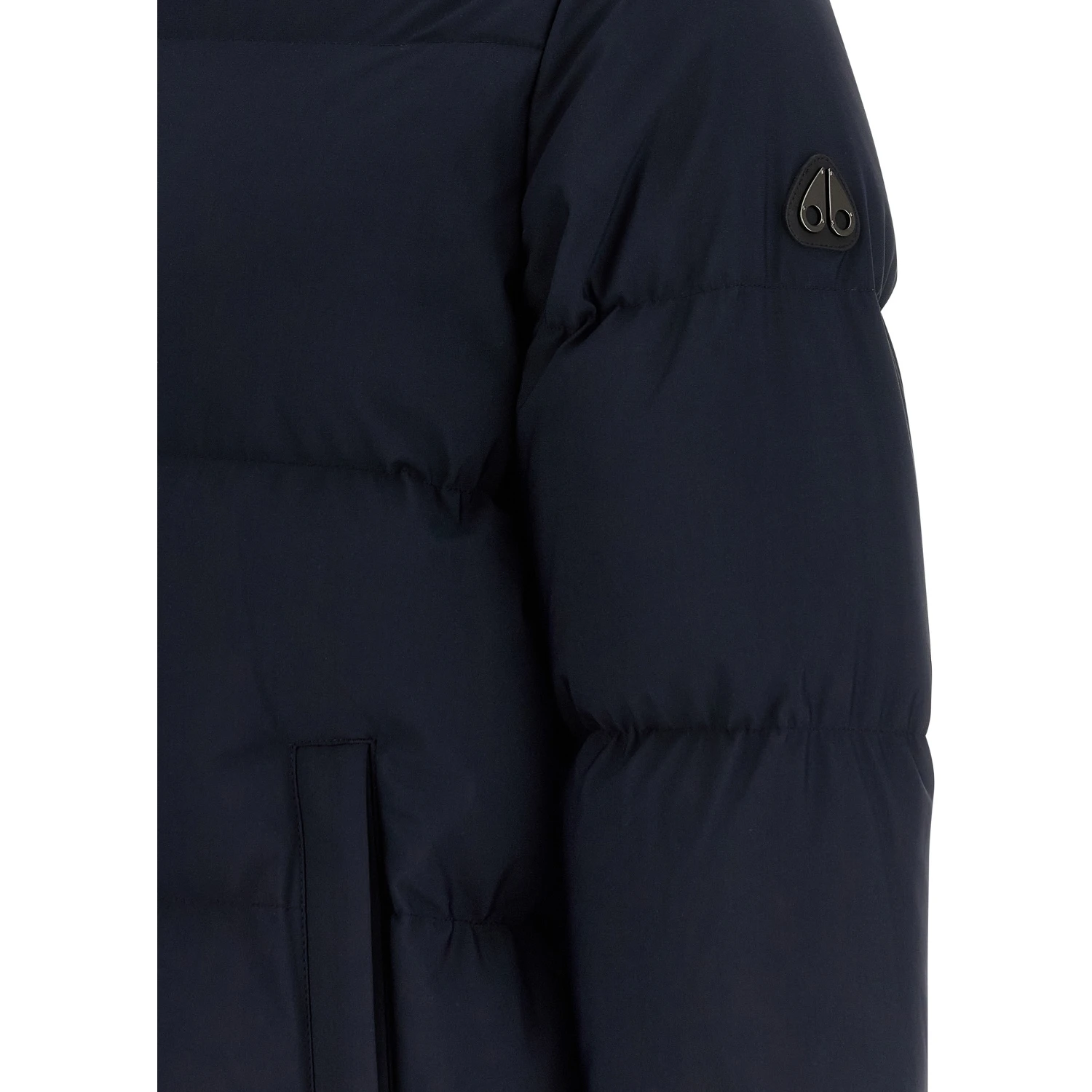 Blue Nylon Full-Length Jacket