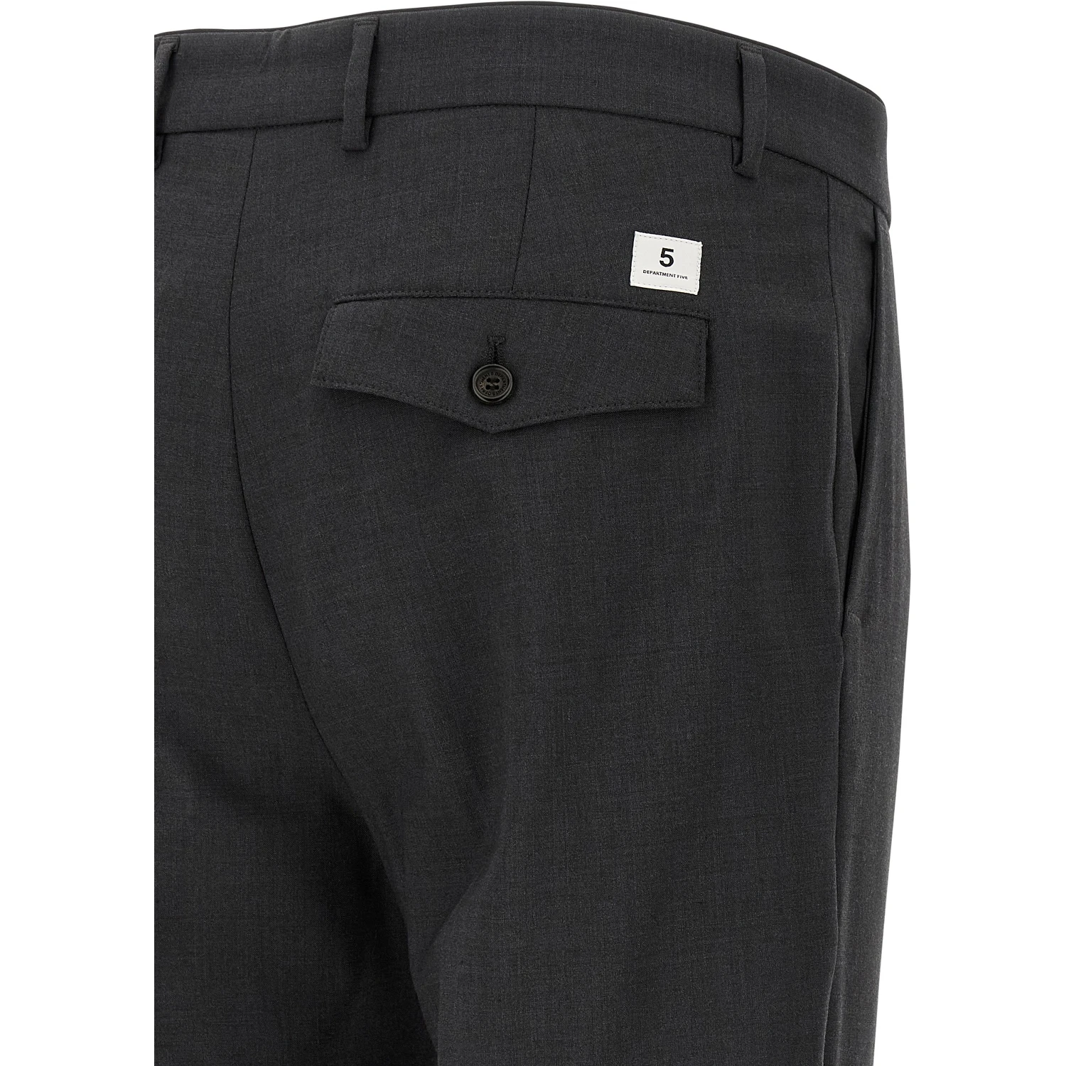 Gray Virgin Wool Cropped Pants