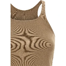 Beige Cotton Tank Tops