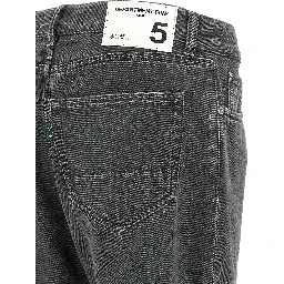 Gray Cotton Cropped Jeans