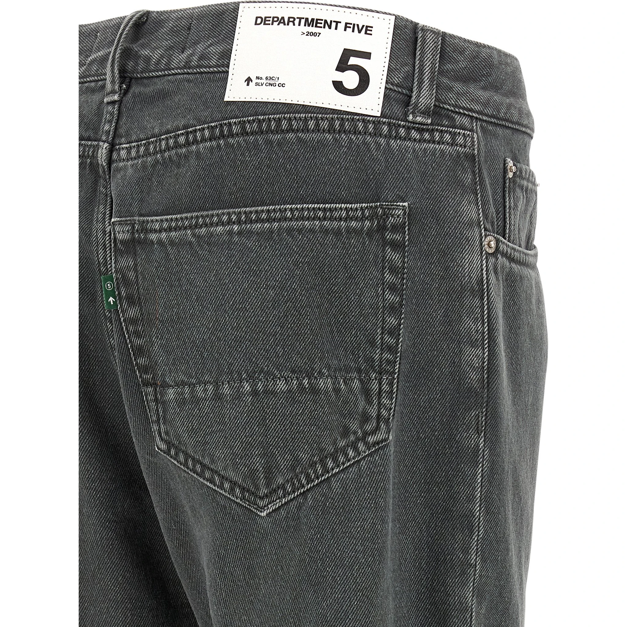 Gray Cotton Cropped Jeans