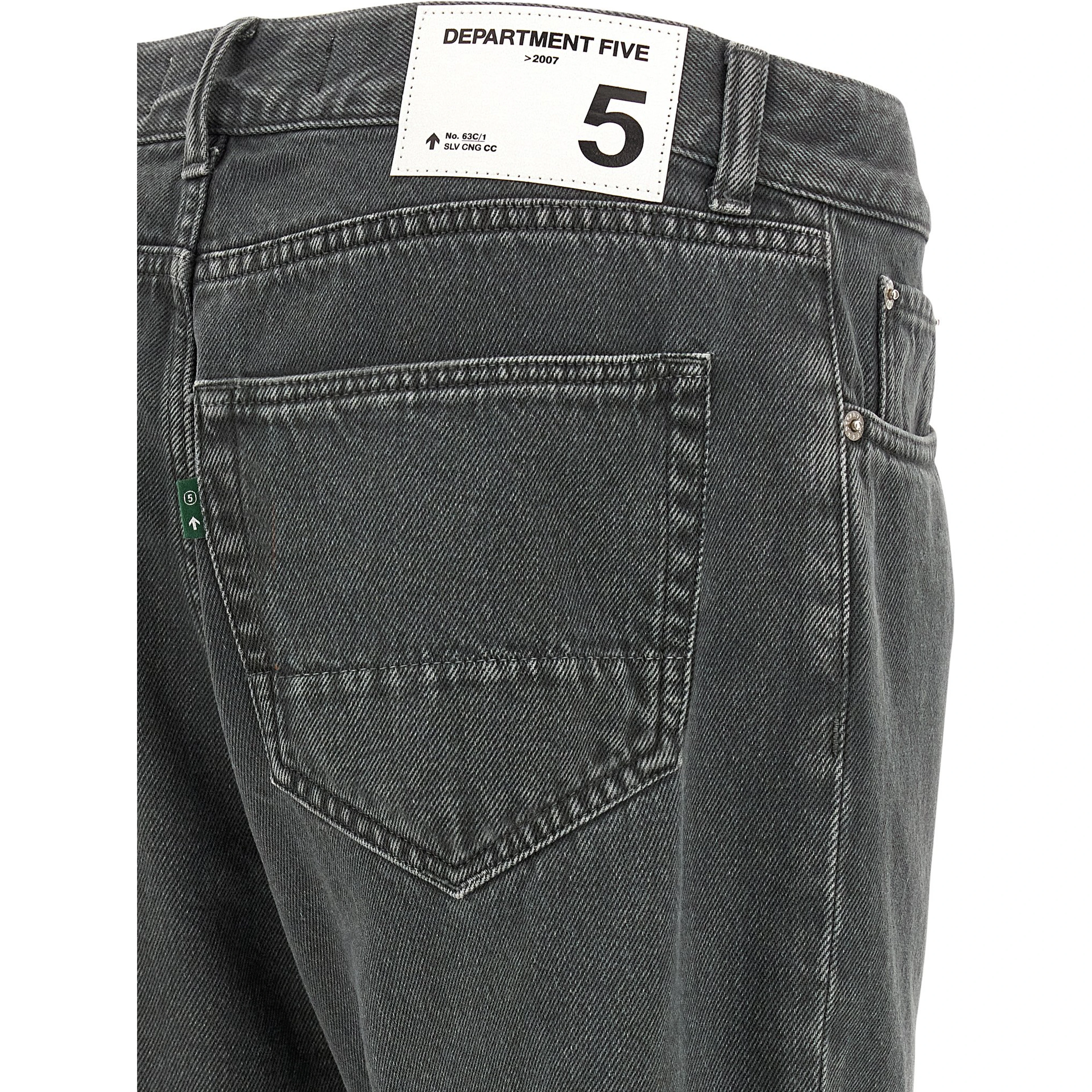 Gray Cotton Cropped Jeans