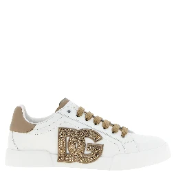 Beige Calfskin Sneakers