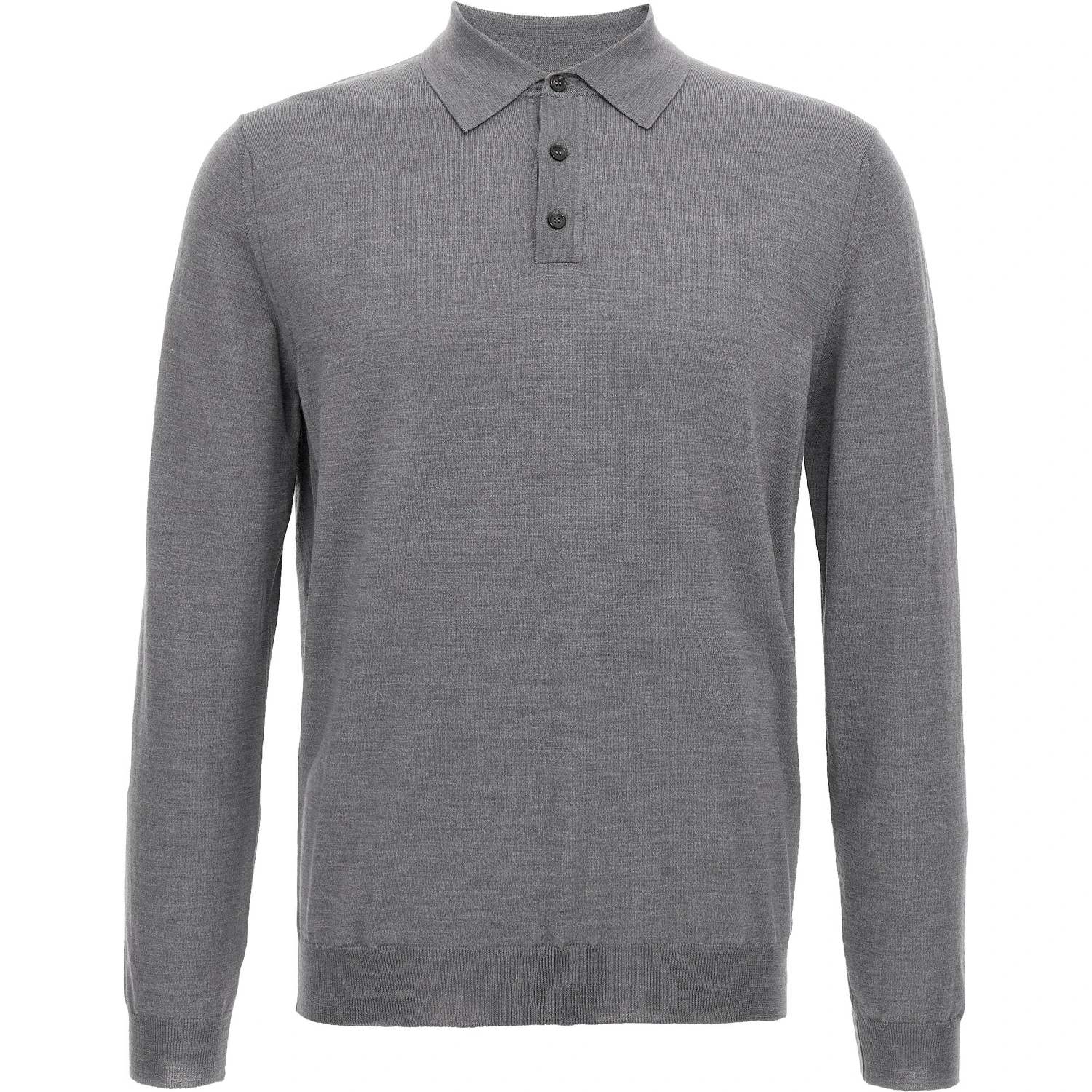 Gray Cashmere Polo Shirt