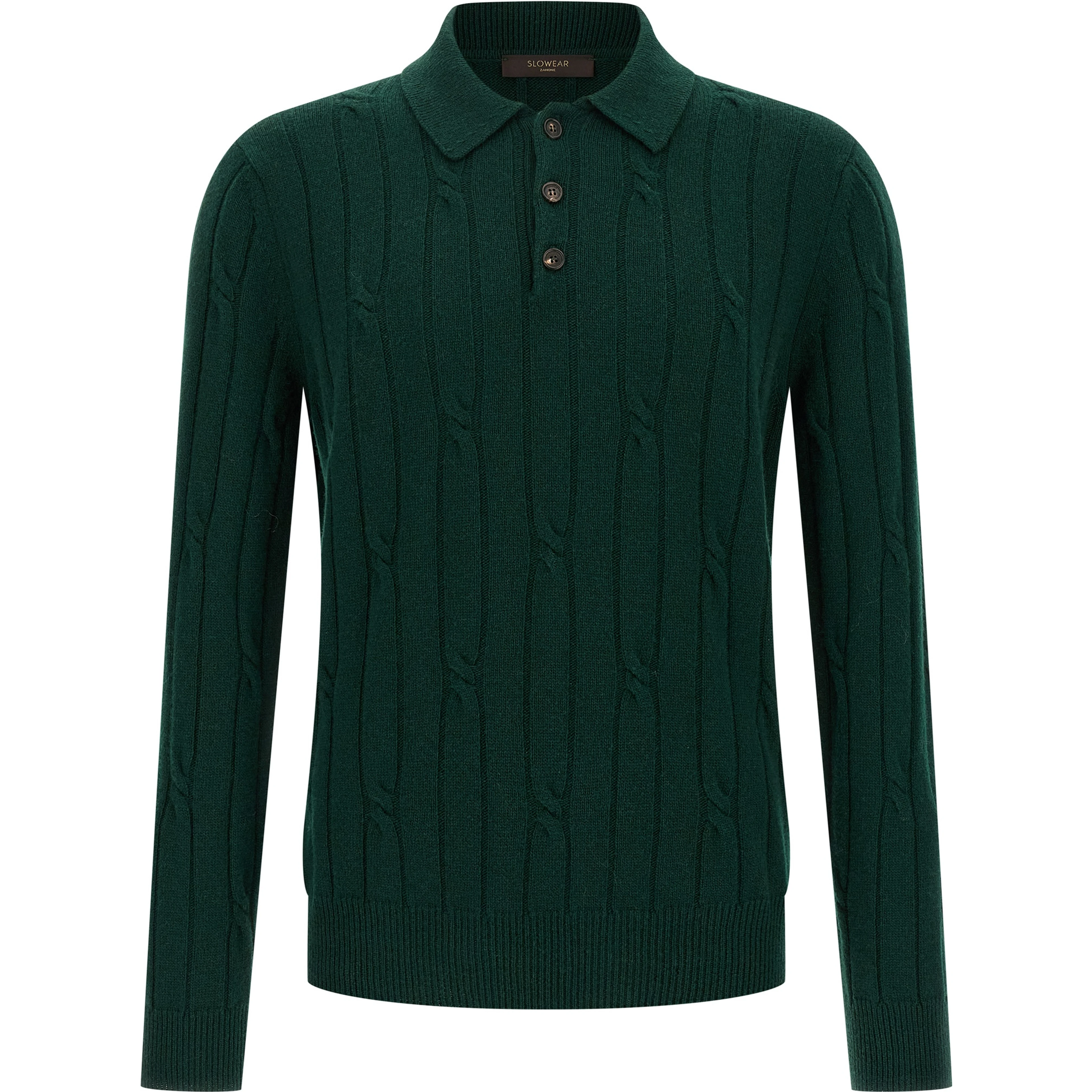 Bicolor Virgin Wool Polo Shirt