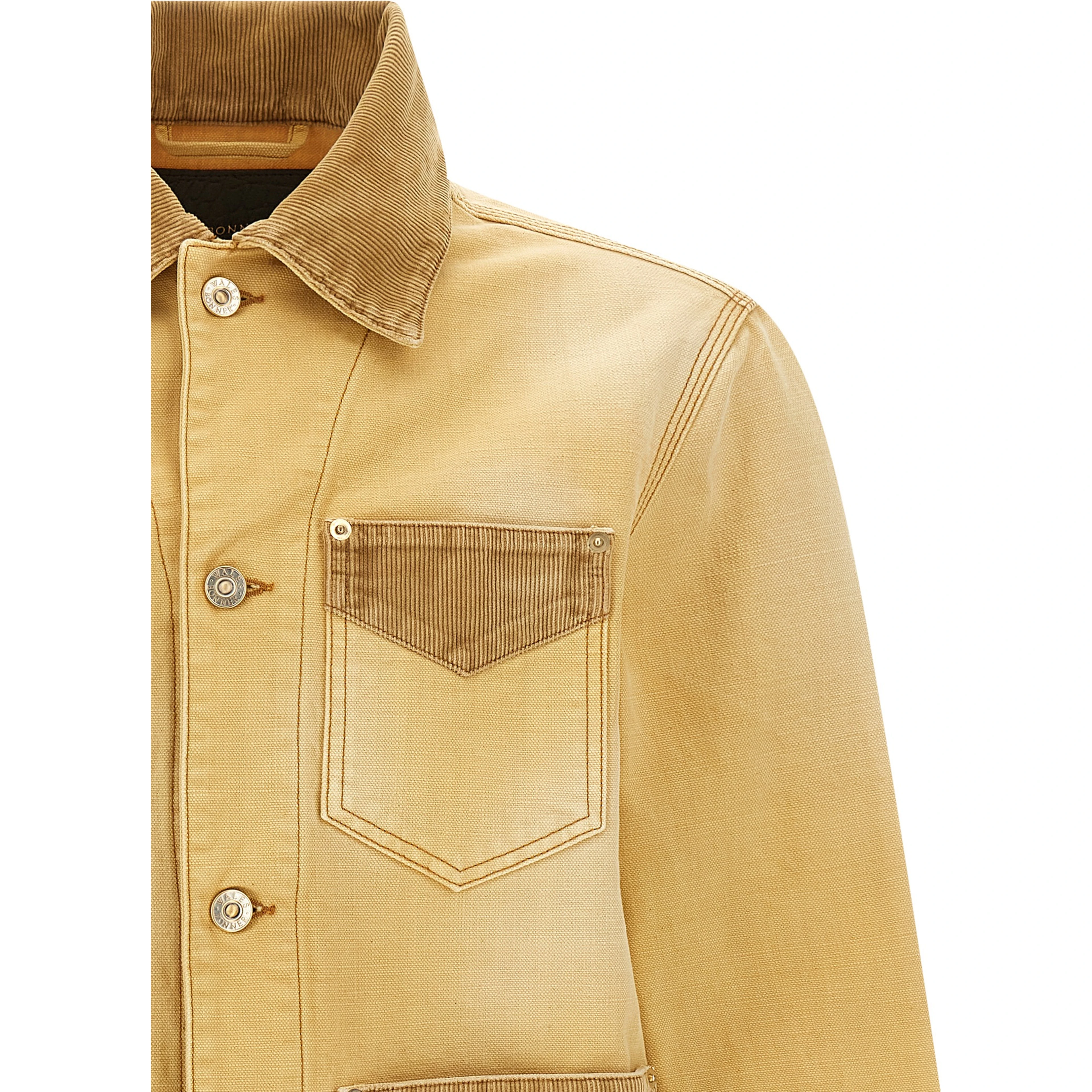 Beige Cotton Denim Jacket
