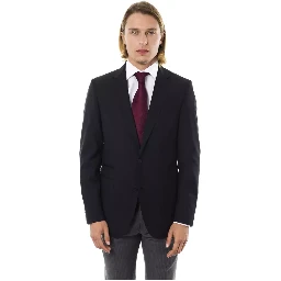 Black Wool Men's Blazer