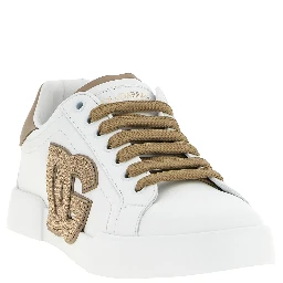 Beige Calfskin Sneakers