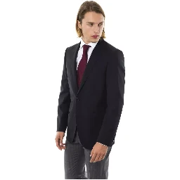Black Wool Men's Blazer