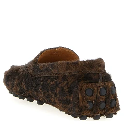Brown Calfskin Slip-On Loafers