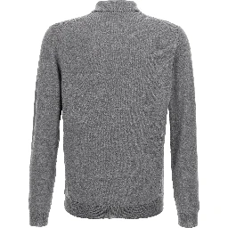 Gray Cashmere Polo Shirt
