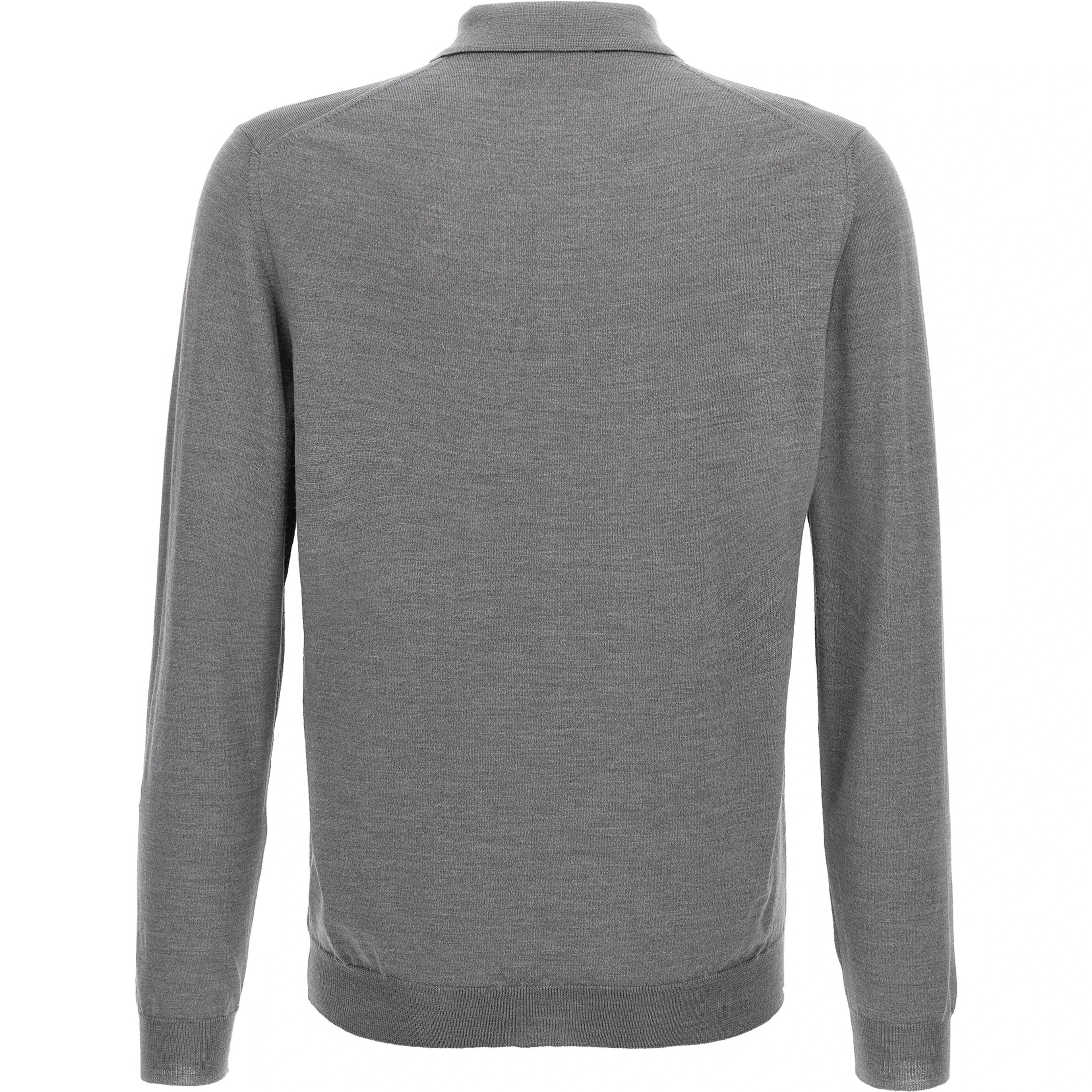 Gray Cashmere Polo Shirt