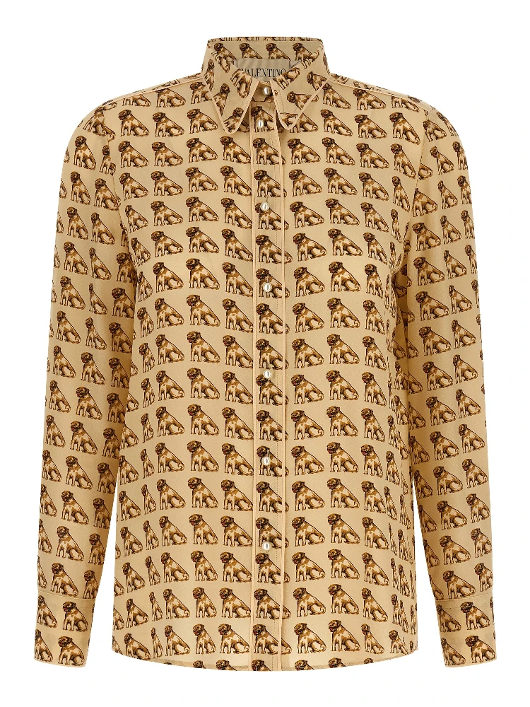 Beige Silk Blouse
