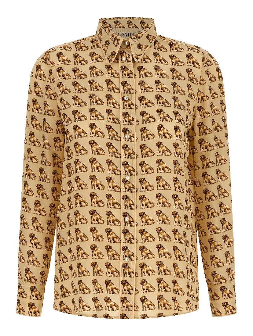 Beige Silk Blouse