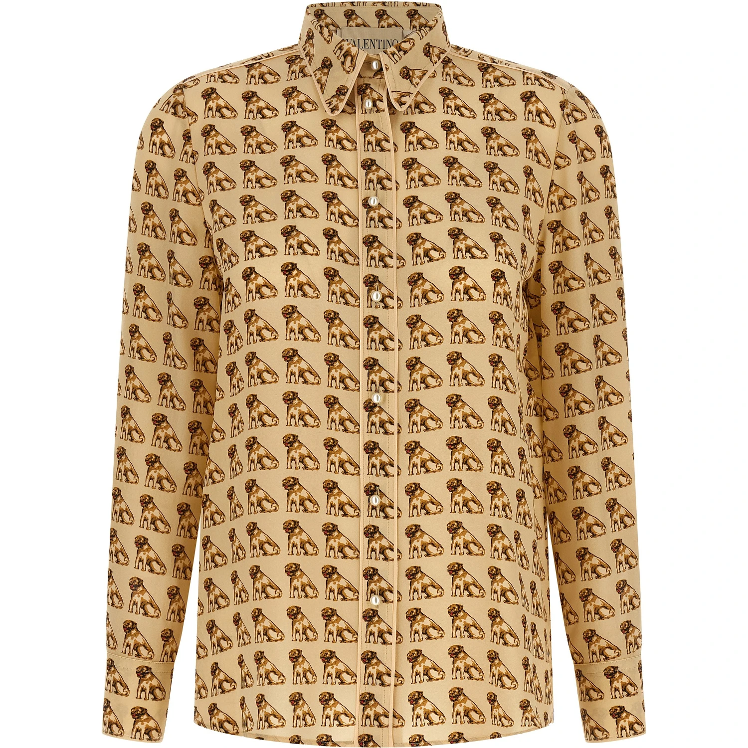 Beige Silk Blouse