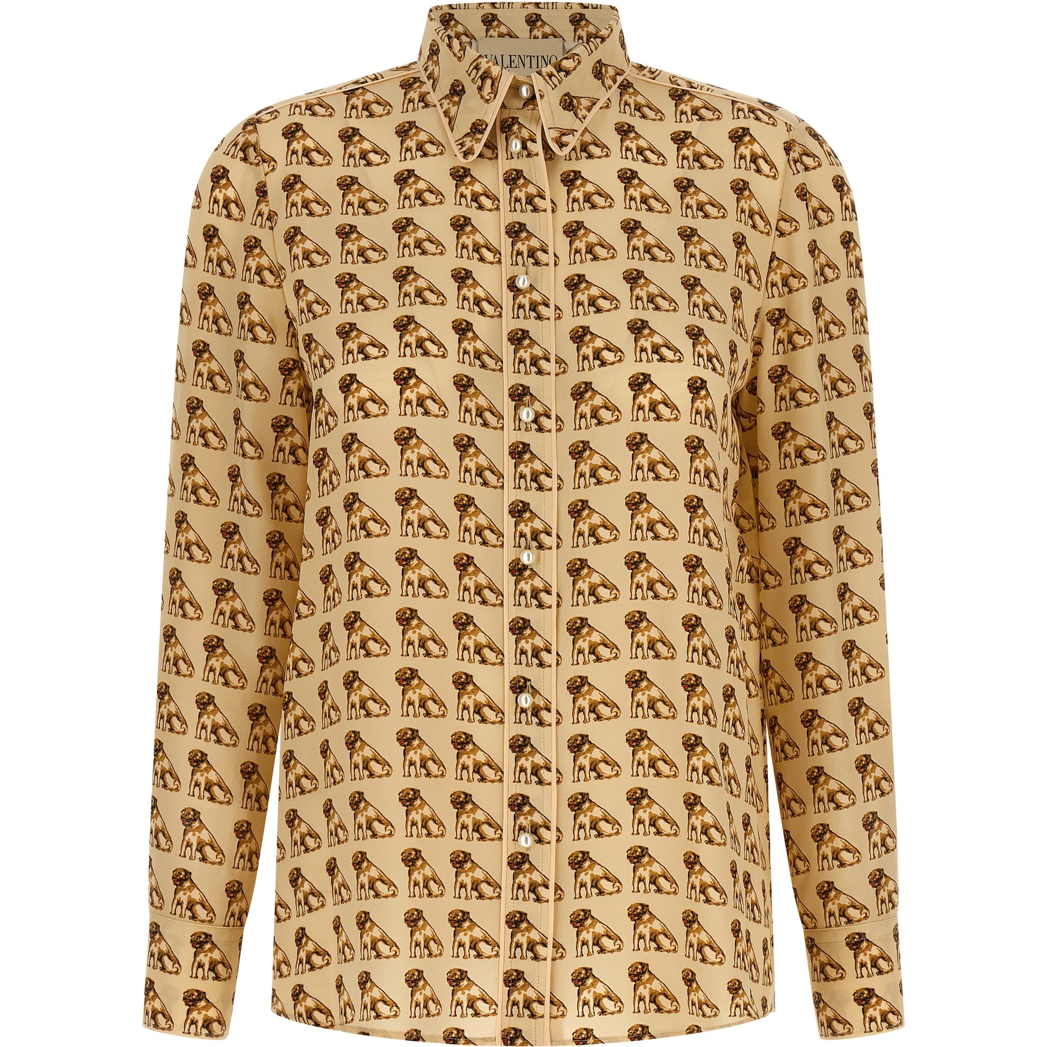 Beige Silk Blouse