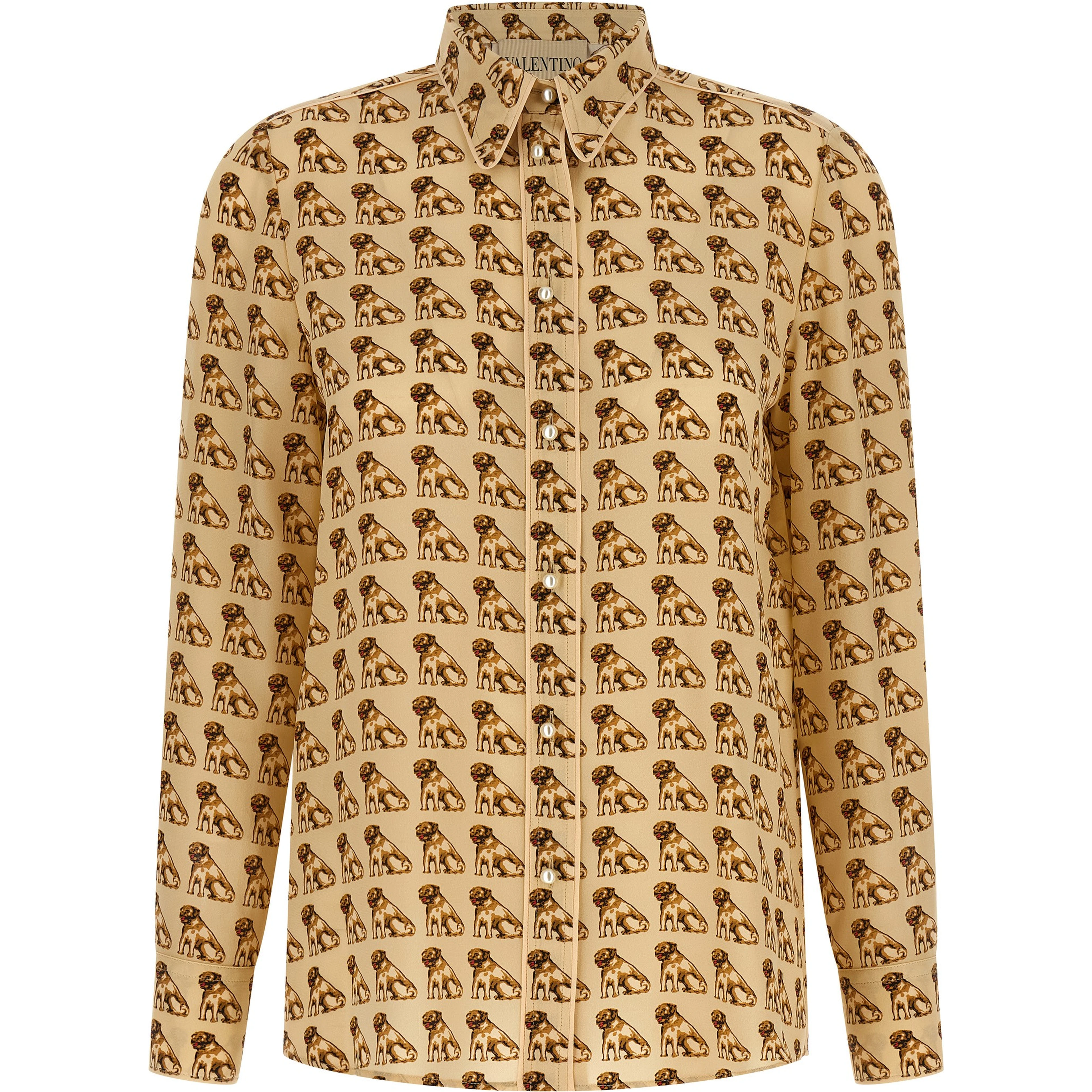 Beige Silk Blouse