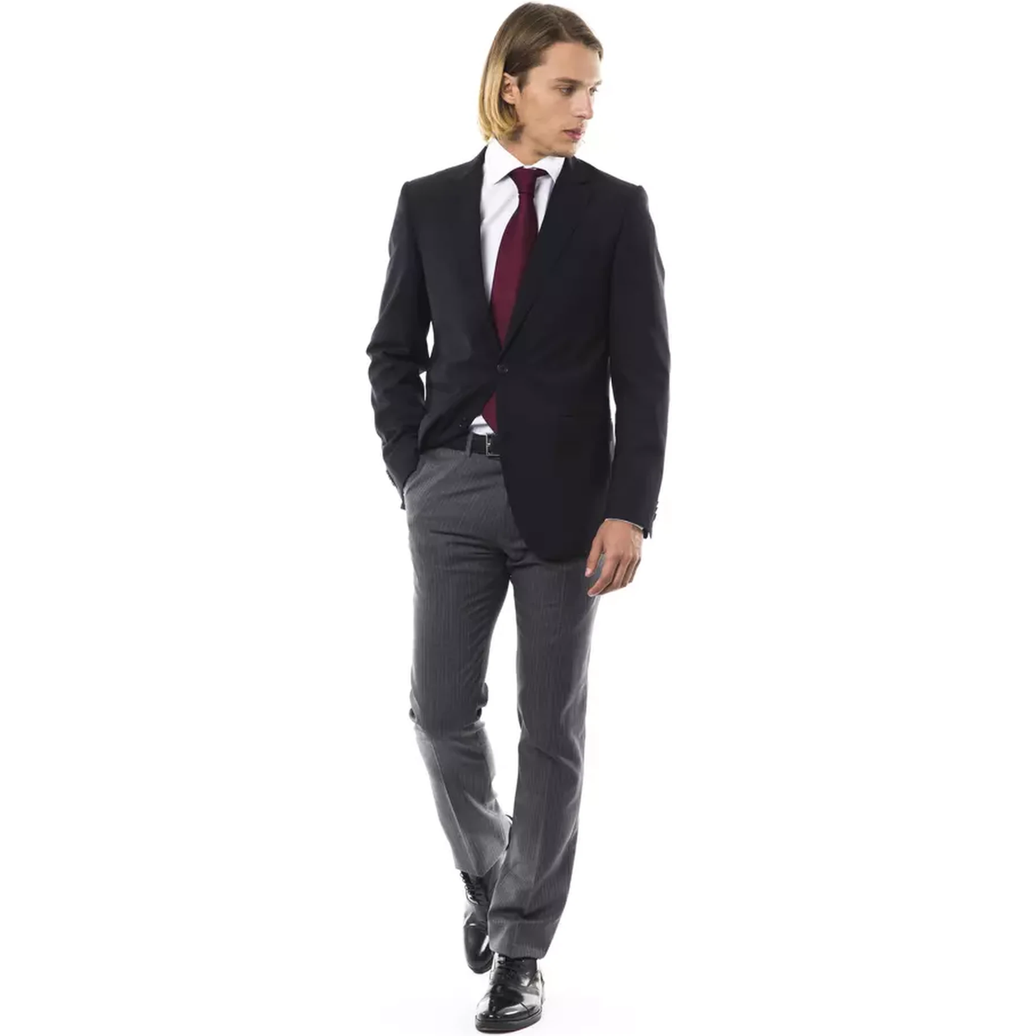 Black Wool Men's Blazer