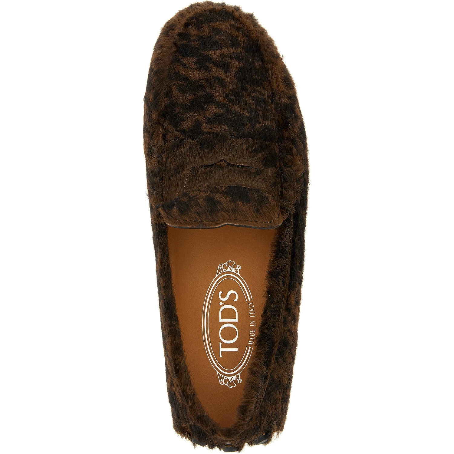Brown Calfskin Slip-On Loafers