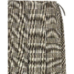 Gray Polyester Midi Skirt