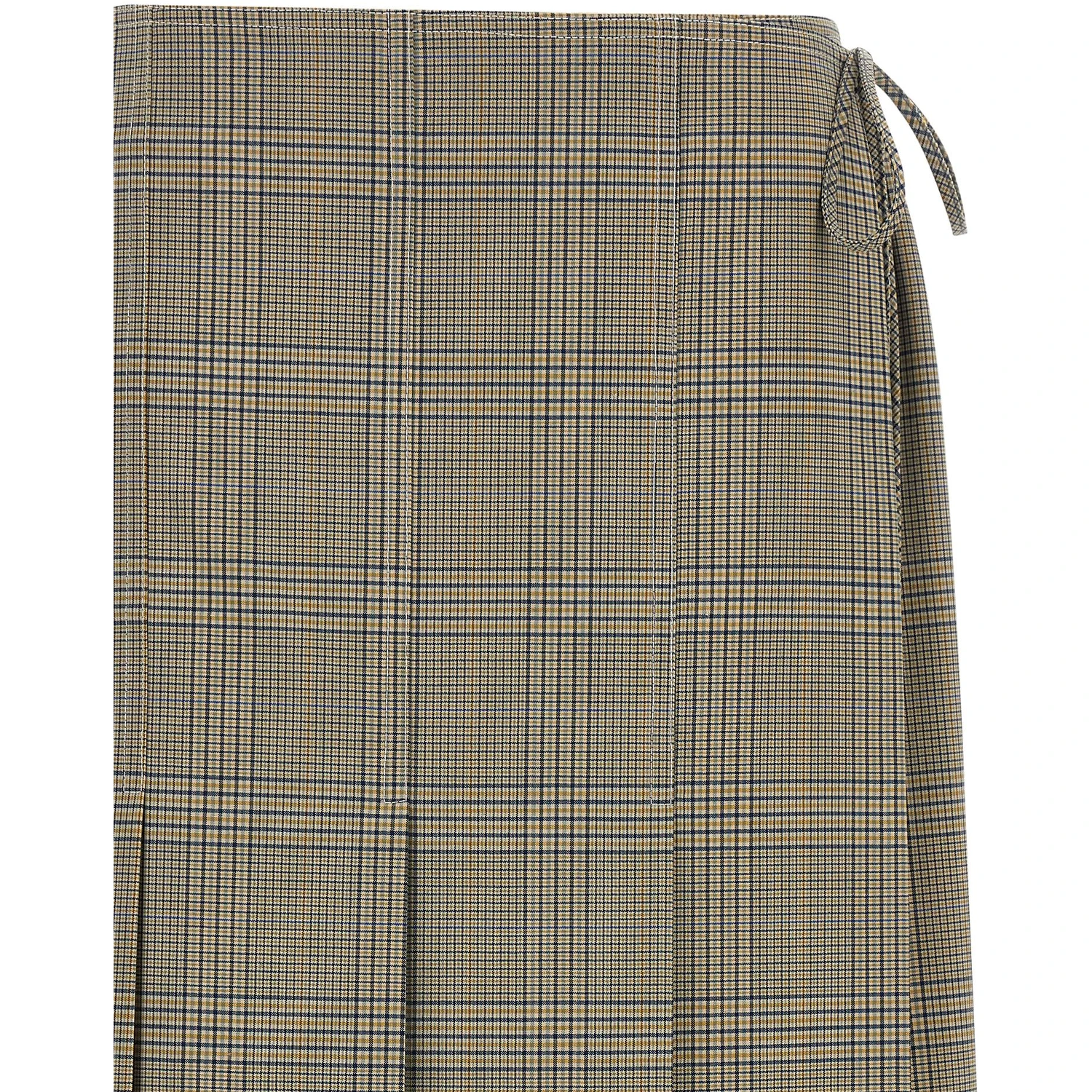 Gray Polyester Midi Skirt