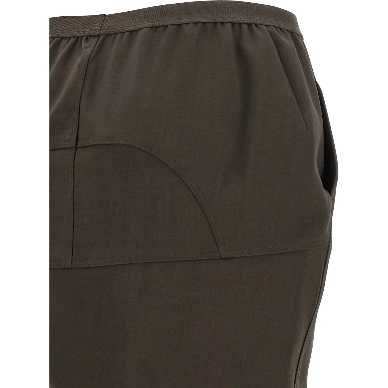 Gray Wool Mini Skirt
